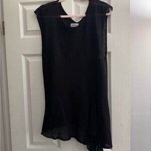 Black Women's bamboo/linen swim cover‎ up